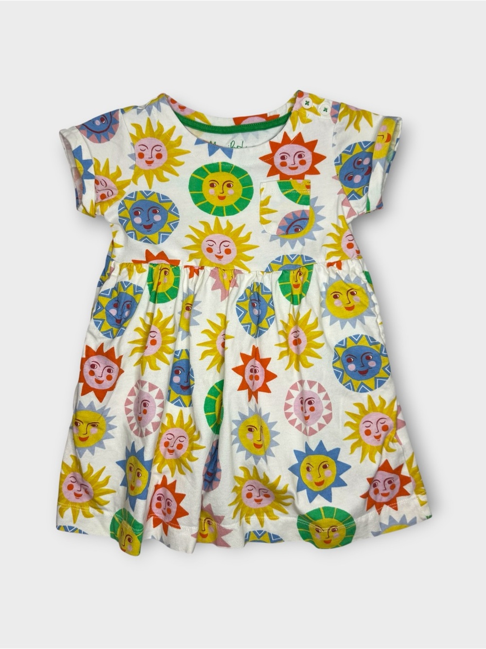Mini Boden Colorful Sun Pattern Jersey Dress